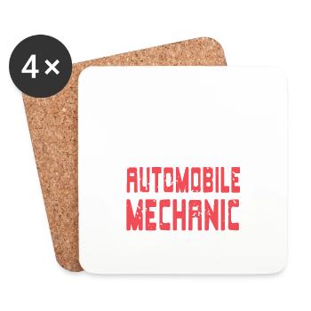 Automobile Mechanic Bold Engine Block Wrench Pride - Untersetzer (4er-Set) - Weiß - Vorne