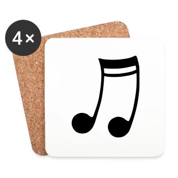 Note - Untersetzer (4er-Set) - Weiß - Vorne