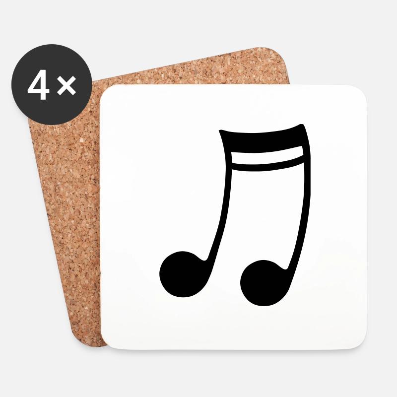 double note - Coasters (set of 4) - white