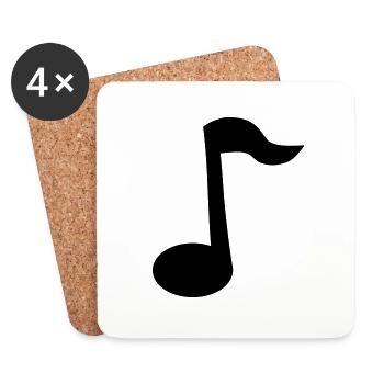 Note - Untersetzer (4er-Set) - Weiß - Vorne