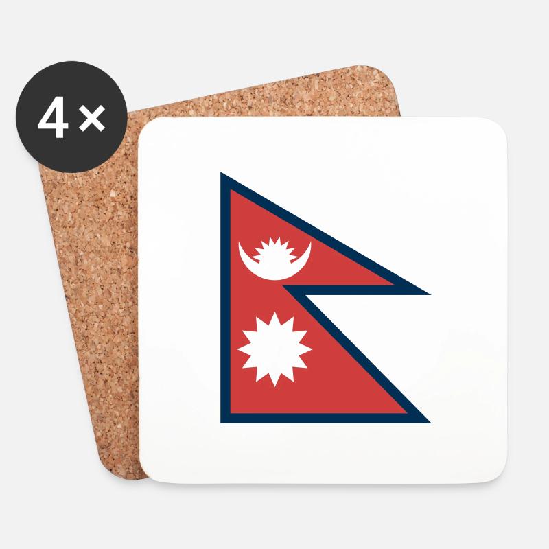 Nepal - Untersetzer (4er-Set) - Weiß