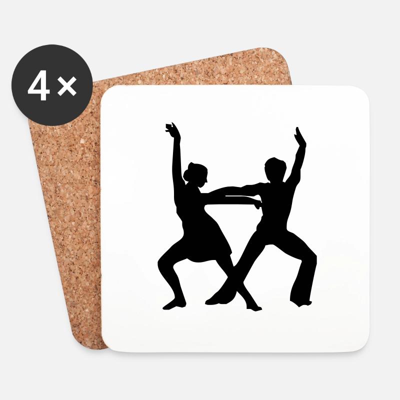 Tanz, Dance, Tanzen - Untersetzer (4er-Set) - Weiß