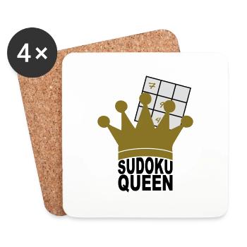 Sudoku Queen - Untersetzer (4er-Set) - Weiß - Vorne