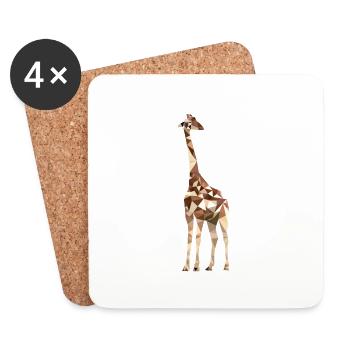 giraffe - Coasters (set of 4) - white - Front