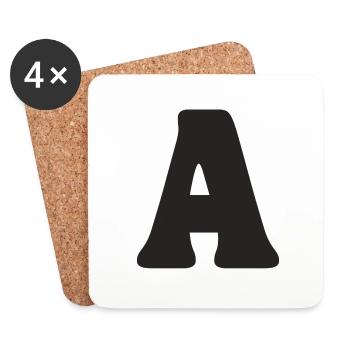 A - Dessous de verre (lot de 4) - blanc - Devant