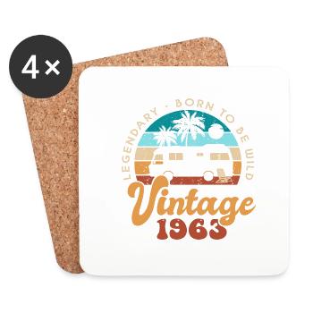 60 Years Anniversary 60 Years Born in 1963 - Coasters (set of 4) - white - Front