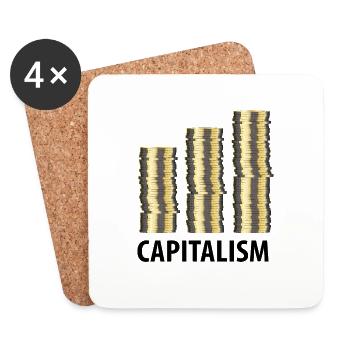 Capitalism - Coasters (set of 4) - white - Front
