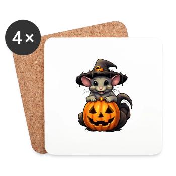 Halloween - Dessous de verre (lot de 4) - blanc - Devant