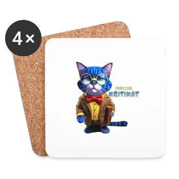 Professor Kritikat - Coasters (set of 4) - white - Front