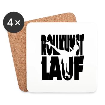 Rollkunstlauf Schnitt 1 - Untersetzer (4er-Set) - Weiß - Vorne