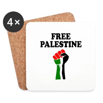 Free palestine - Untersetzer (4er-Set) - Weiß - Vorne