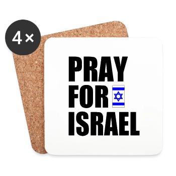 Pray for israel - Untersetzer (4er-Set) - Weiß - Vorne