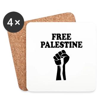 Free palestine - Untersetzer (4er-Set) - Weiß - Vorne