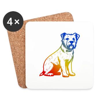 West Highland White Terrier Hund - Untersetzer (4er-Set) - Weiß - Vorne