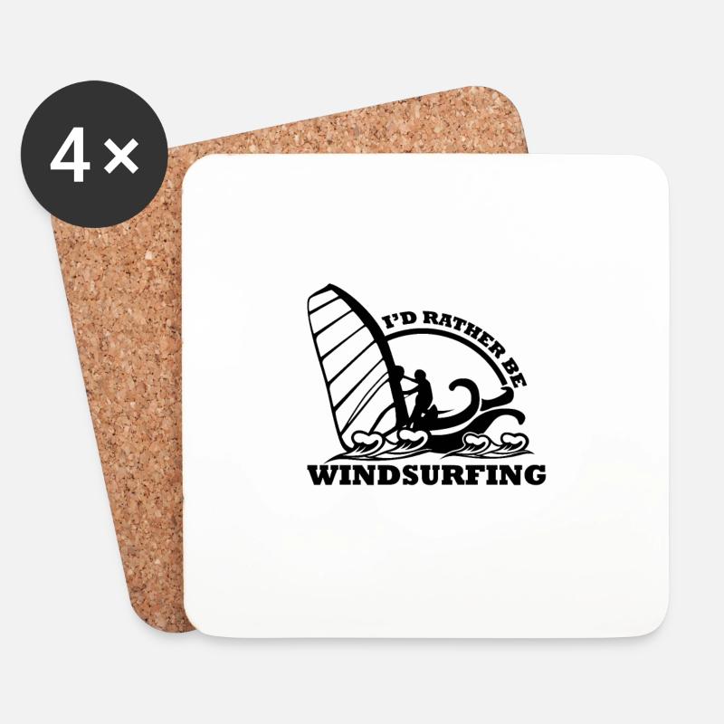 Windsurfer - Untersetzer (4er-Set) - Weiß