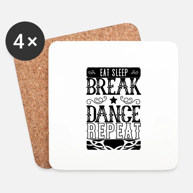 Breakdancing Breakdancer Tanz Geschenk Breakdance - Untersetzer (4er-Set) - Weiß