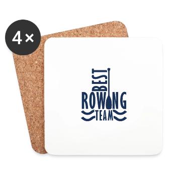 Ruderboot Rowing Ruderer Rudern Rudersport - Untersetzer (4er-Set) - Weiß - Vorne