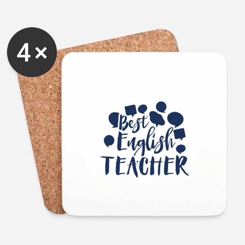 Lehrerin - Untersetzer (4er-Set) - Weiß