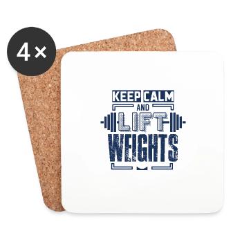 Sports Weightlifter Weightlifting gym Weightlifter - Coasters (set of 4) - white - Front