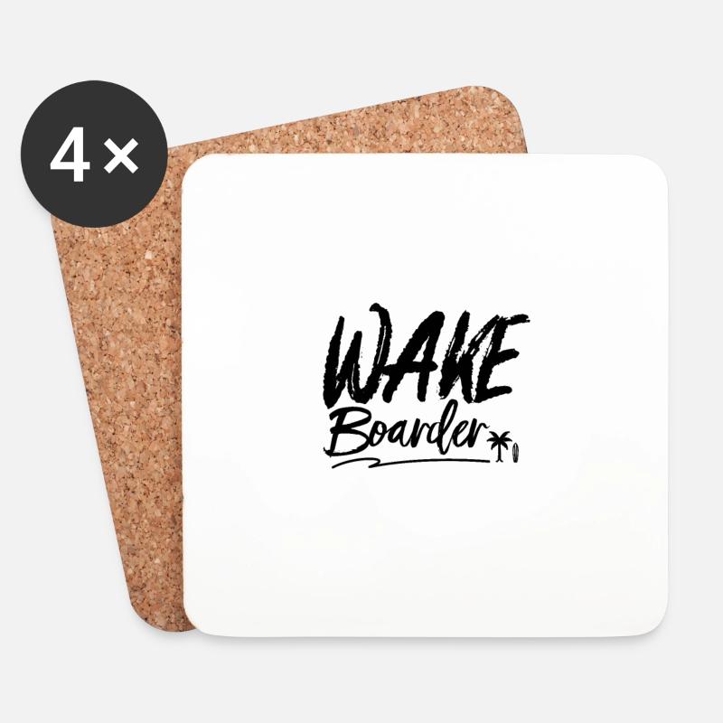 Sport Wakeboard Wake Board Wakeboarder Wakeboarden - Untersetzer (4er-Set) - Weiß