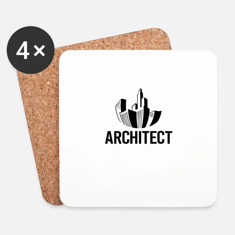 Architektur - Untersetzer (4er-Set) - Weiß