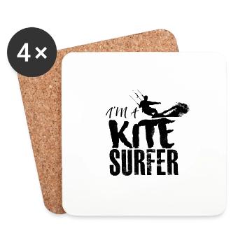 Kitesurfing - Coasters (set of 4) - white - Front