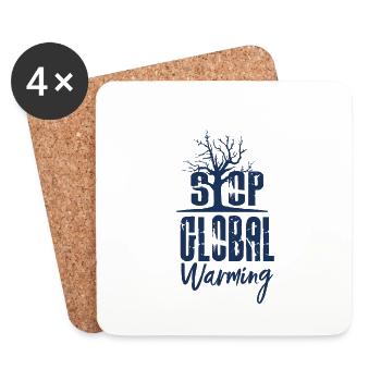 Climate change - Coasters (set of 4) - white - Front