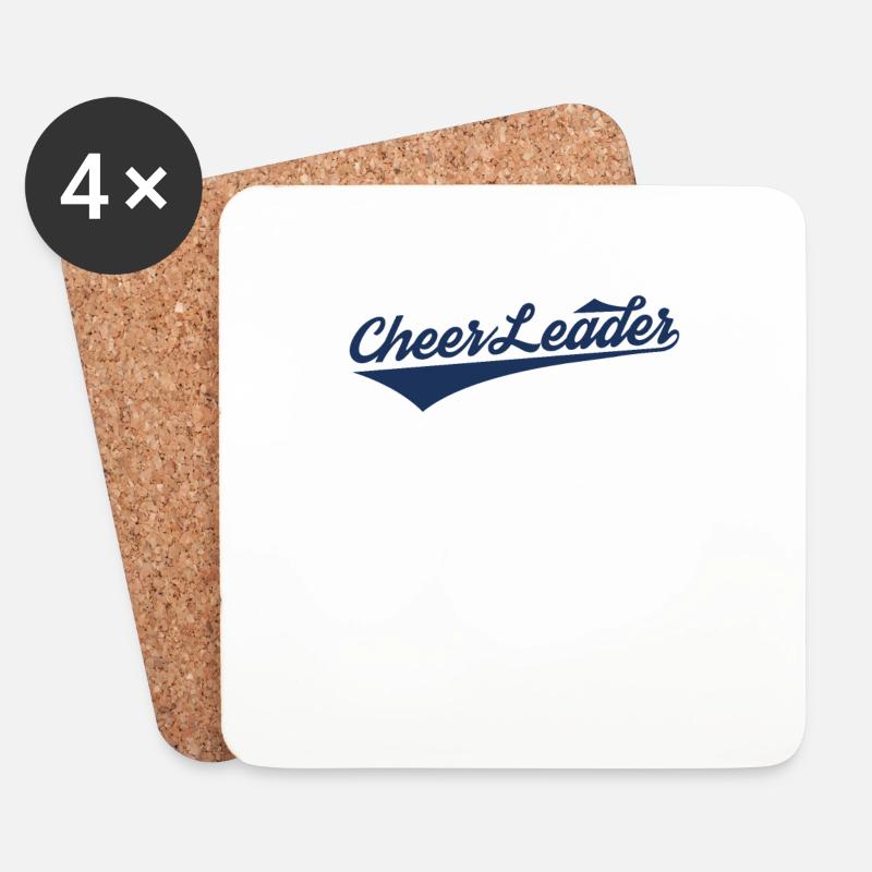 Cheerleading - Untersetzer (4er-Set) - Weiß