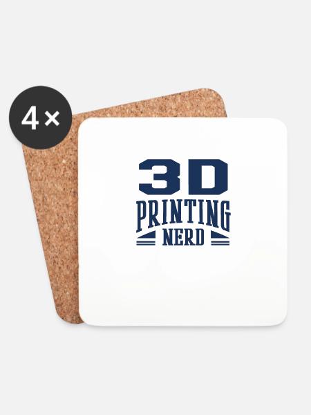 3D Druck - Untersetzer (4er-Set) - Weiß
