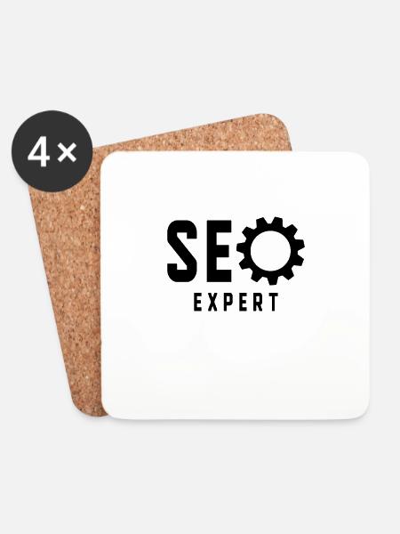 SEO Experte - Untersetzer (4er-Set) - Weiß