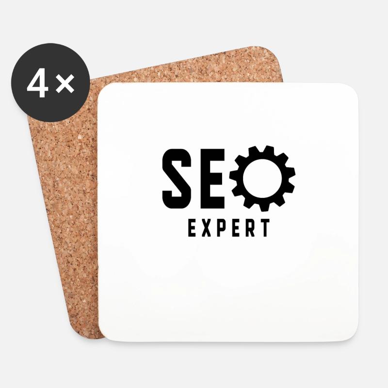 SEO Experte - Untersetzer (4er-Set) - Weiß
