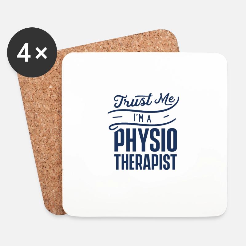 Team Physio Physiotherapeut Beruf Physiotherapie - Untersetzer (4er-Set) - Weiß