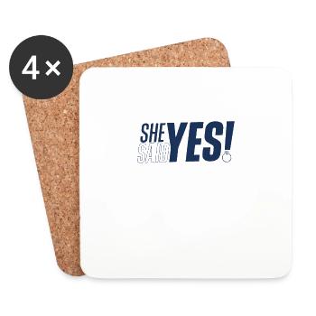 She said engagement engagement - Coasters (set of 4) - white - Front
