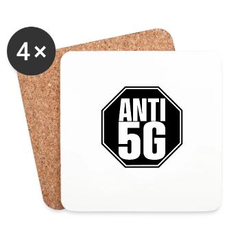 Anti 5G - Untersetzer (4er-Set) - Weiß - Vorne