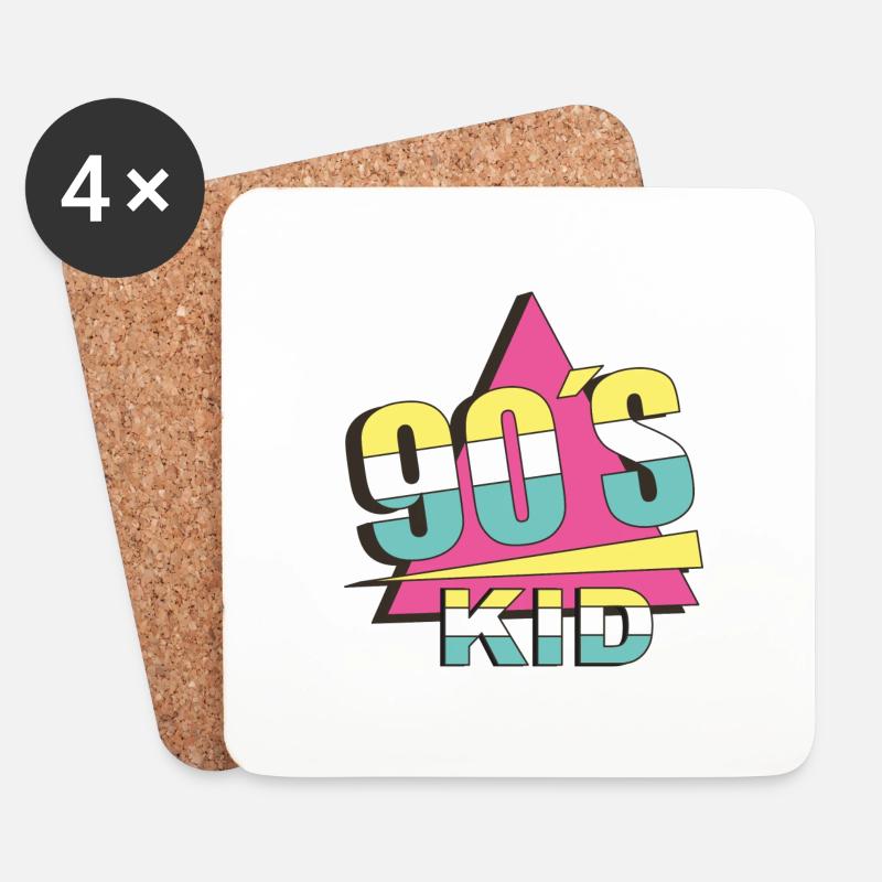 90s KID - Untersetzer (4er-Set) - Weiß