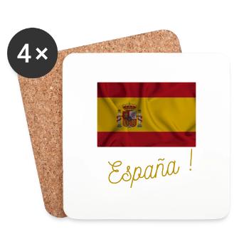 España - Dessous de verre (lot de 4) - blanc - Devant