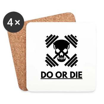 DO OR DIE - Untersetzer (4er-Set) - Weiß - Vorne