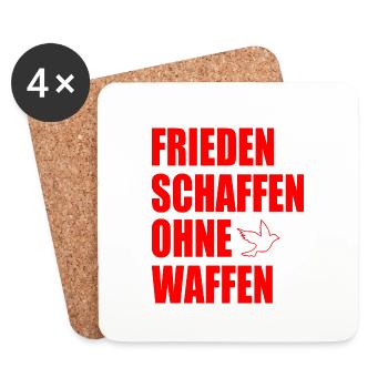 Frieden schaffen ohne waffen - Untersetzer (4er-Set) - Weiß - Vorne