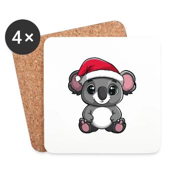 Koala Christmas Cute - Coasters (set of 4) - white - Front