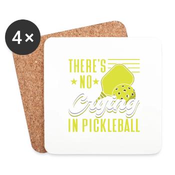 There's No Crying In Pickleball - Untersetzer (4er-Set) - Weiß - Vorne