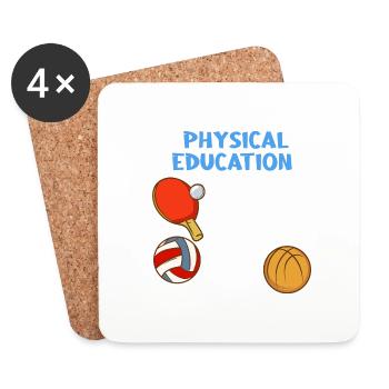 Physical Education The Best Part Of The Day - Untersetzer (4er-Set) - Weiß - Vorne
