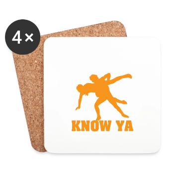 I'd Rather Throw Ya - Untersetzer (4er-Set) - Weiß - Vorne