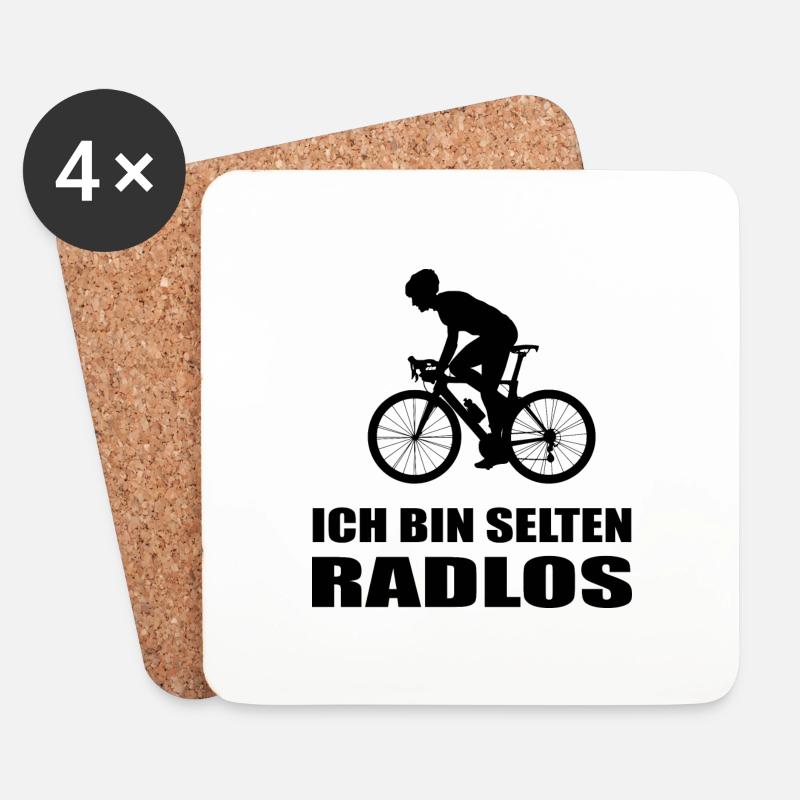Fahrrad - Untersetzer (4er-Set) - Weiß