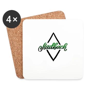 Mönchengladbach, Plattdütsch Jladbach ! - Dessous de verre (lot de 4) - blanc - Devant