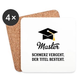 master - Untersetzer (4er-Set) - Weiß - Vorne