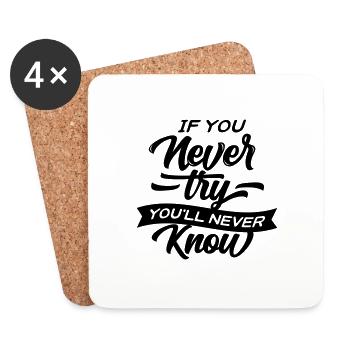 Motivational 08 - Coasters (set of 4) - white - Front