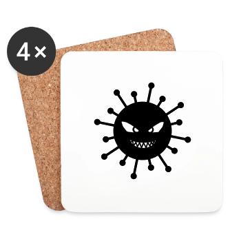 Coronavirus covid 19 - Untersetzer (4er-Set) - Weiß - Vorne