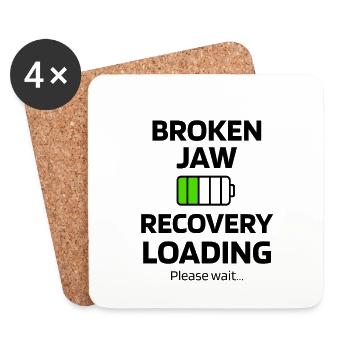 Jaw fracture | jaw surgery Desire to recover - Coasters (set of 4) - white - Front