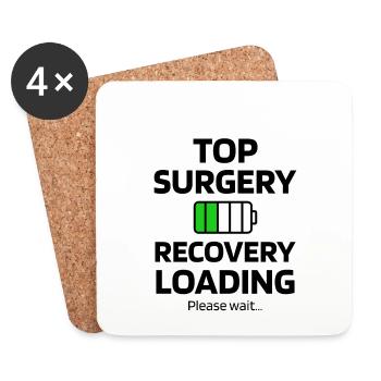 Mastectomy Transgender Breast Removal Gift - Coasters (set of 4) - white - Front