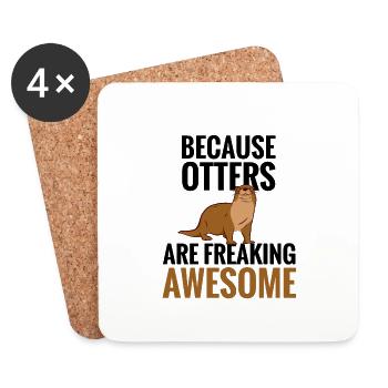 Funny Otter Gifts | Otter lover otter - Coasters (set of 4) - white - Front
